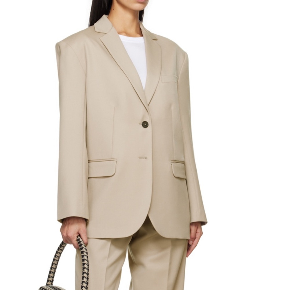 Anine Bing Quinn beige blazer